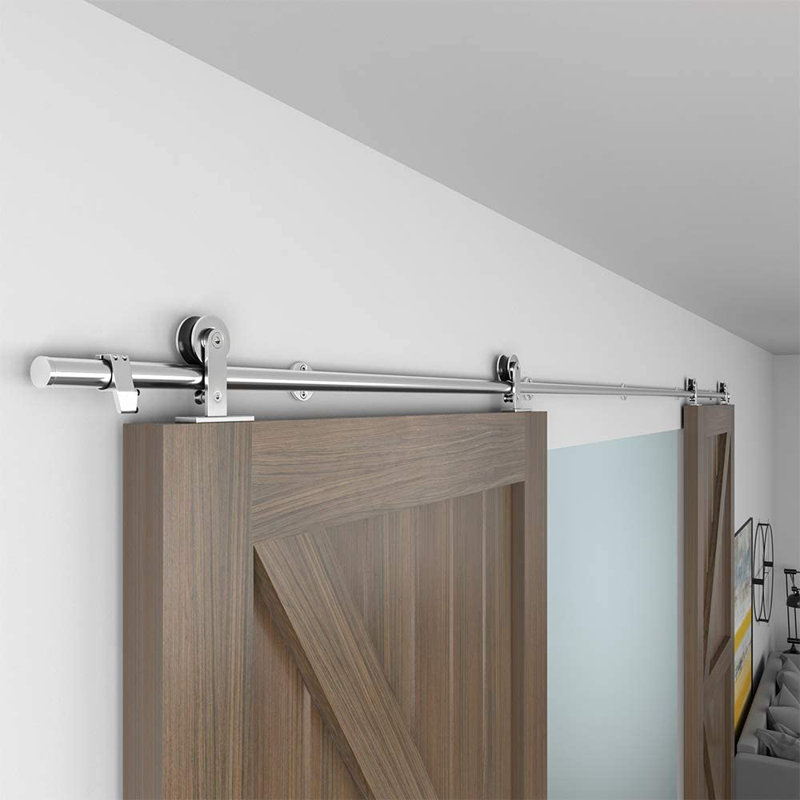 winsoon Sliding Top Mount Shape Standard Double Barn Door Hardware Kit